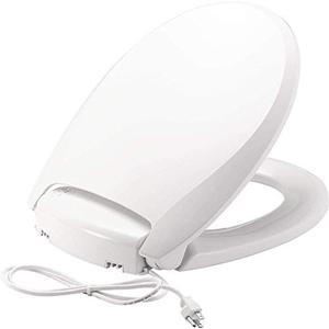 lot 65360 image: BEMIS Radiance Heated Night Light Toilet Seat will Slow Close and Never Loosen, ROUND, Long Lasting Plastic, White, H900NL 000