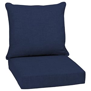 lot 65362 image: Arden Selections Outdoor Deep Seating Cushion Set 24 x 24, Sapphire Blue Leala