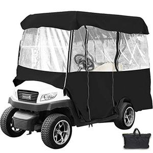 lot 65373 image: Happybuy Golf Cart Enclosure 86, 4-Person Golf Cart Cover, 4-Sided Fairway Deluxe, 300D Waterproof Driving Enclosure with Transparent Windows, Fit for EZGO, Club Car, Yamaha Cart