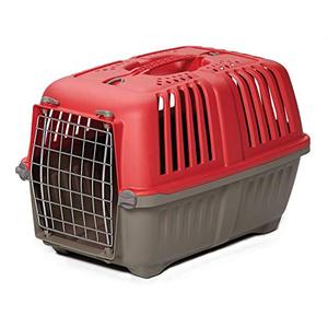 lot 65375 image: Pet Carrier Hard-Sided Dog Carrier, Cat Carrier, Small Animal Carrier in Red Inside Dims 20.70L x 13.22W x 14.09H & Suitable for Tiny Dog Breeds  Perfect Dog Kennel Travel Carrier for Quick Trips