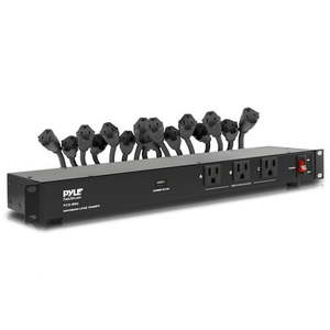 lot 65410 image: Pyle PCO860 - Power Supply Surge Protector - Rack Mount Power Conditioner Strip with USB Charge Port