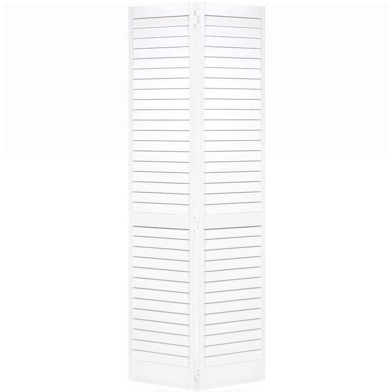 lot 128 image: 1 New FSC Pine Bi-fold FR-13 Plantation Louver 1x30x80, Primed White