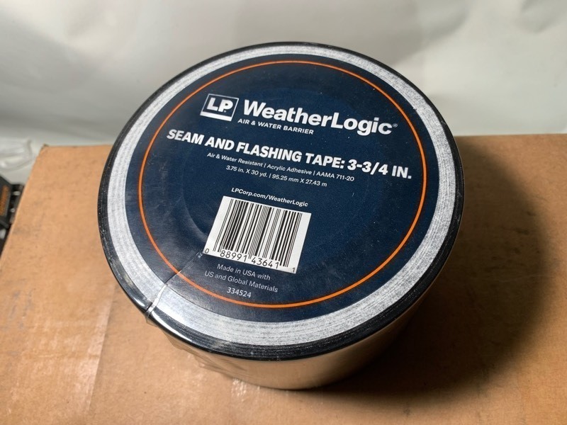 lot 133 image: New 30yard Role of LP WeatherLogic Air & Water Restating Seam and Flashing Tape 3-34