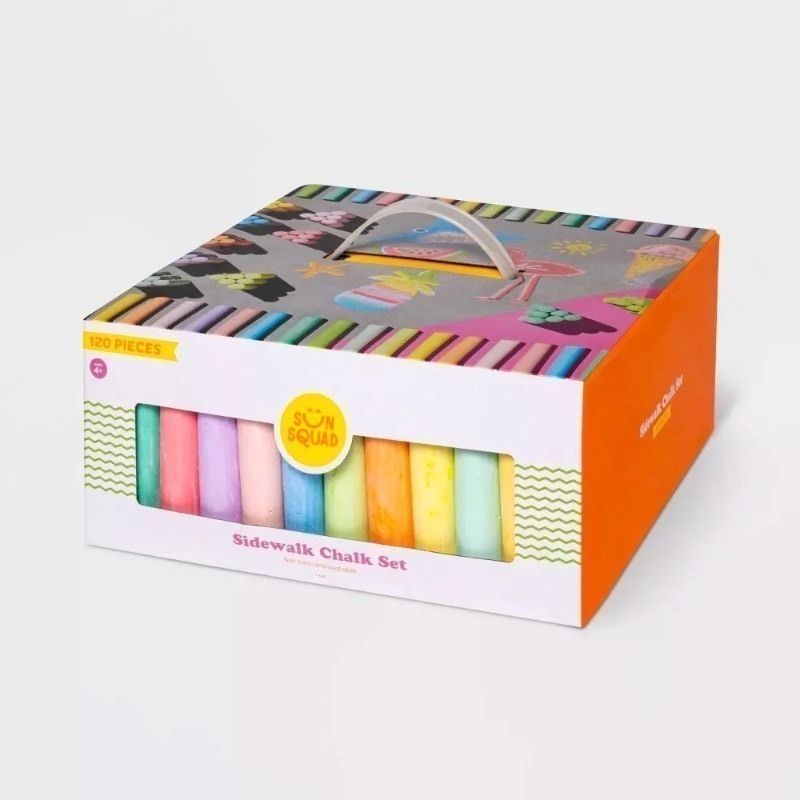 lot 177 image: New 120pc Sun Squad Sidewalk Chalk Set