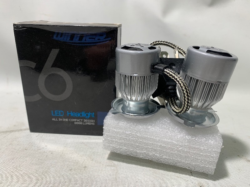 lot 167 image: New Pair of Winner C6 LED Headlights 8000 Lumens, H4
