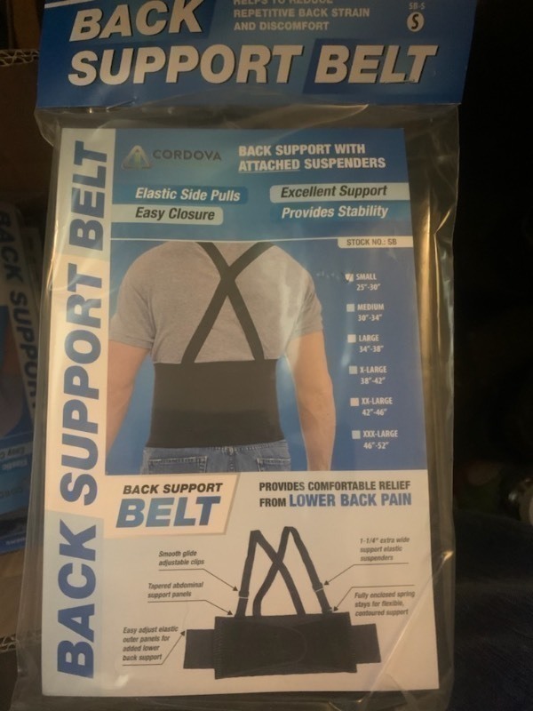 lot 457 image: 2 New Back Support Belt w Attached Suspenders