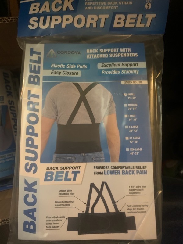 lot 458 image: 2 New Back Support Belt w Attached Suspenders