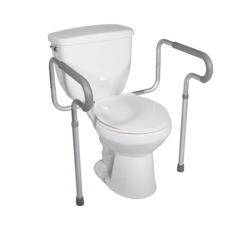 lot 542 image: Drive Medical Toilet Safety Rail White  Gray Aluminum