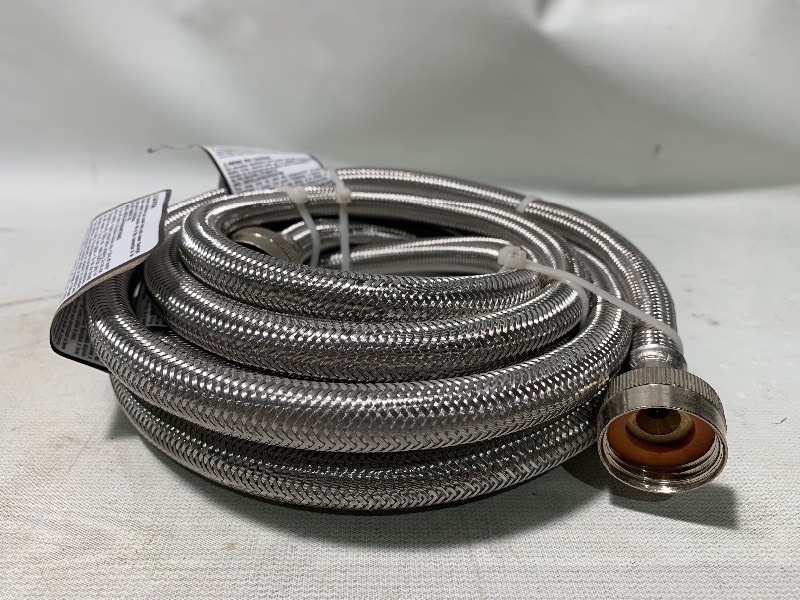 lot 153 image: 2 New Washing Machine Braided Connectors