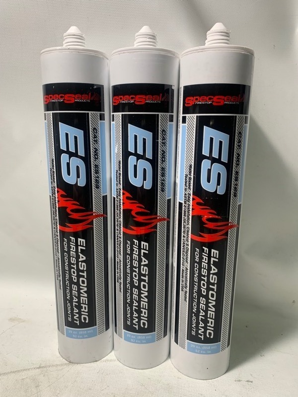 lot 384 image: 3 New Tubes of ES Elastomeric Construction Firestop Sealant