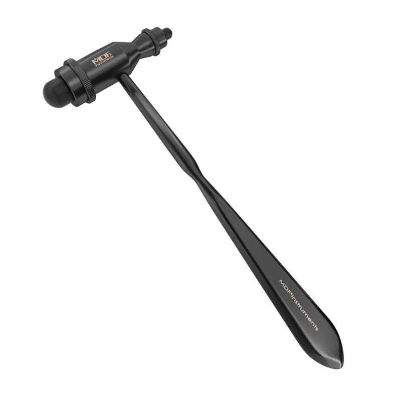 lot 198 image: New MDF TROMNER REFLEX HAMMER w POINTED TIP, BLACKOUT