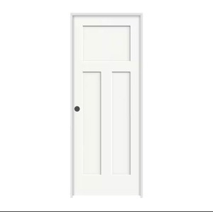 lot 55 image: New JELD-WEN 30 in. x 80 in. 3 Panel Craftsman White Right-Hand Smooth Solid Core Molded Composite MDF Single Prehung Interior Door