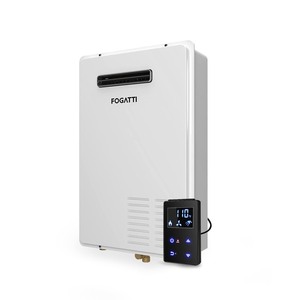 lot 10 image: New FOGATTI Continuous Flow Water Heater, Black Model 26HW70A