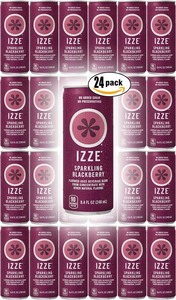 lot 18 image: 24 Pack of IZZE Sparkling Juice, Blackberry, 8.4 oz Cans (Pack of 24, Total of 201.6 Oz)