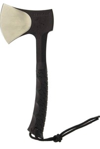 lot 83 image: Schrade SCAXE10 11 Full Tang Hatchet w 3.6 Stainless Steel Blade and TPR Handle