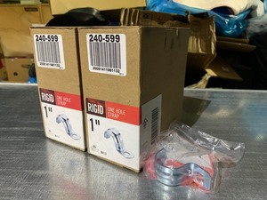 lot 91 image: 2 New Boxes of 30 Total Rigid 1 One Hole Straps (15 per Box)