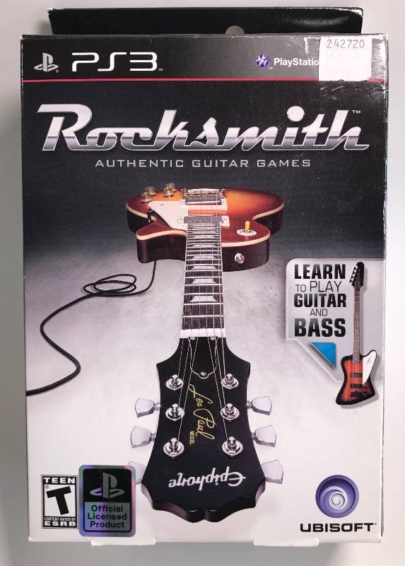 lot 3164 image: Rocksmith - Authentic Guitar Games for the PS3 - Sony Playstation NEW IN BOX SEALED