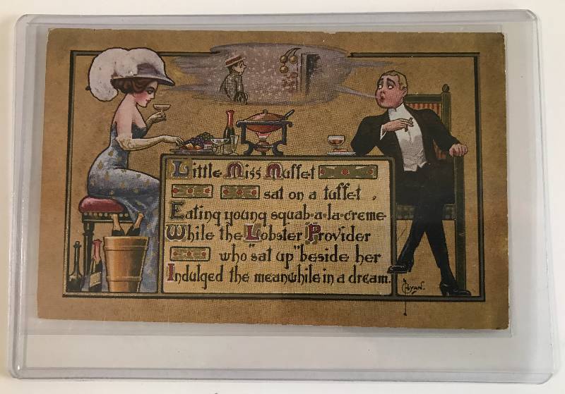 lot 3174 image: Vintage Antique Pawn Shop Themed Post Card Rare Find