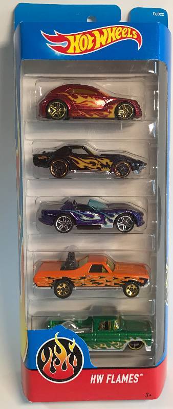 Hot Wheels 5 pack HW Flames & 66 Chevy Nova Flames - Walmart.com