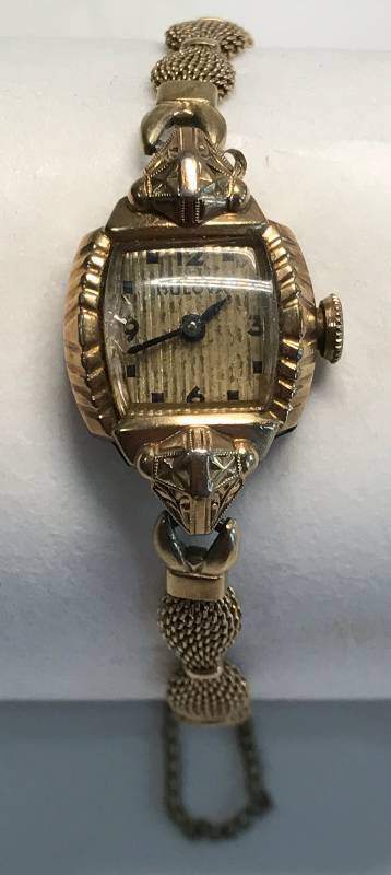 lot 3196 image: Ladies Bulova 10K Gold Filled Watch (old pawn shop inventory)