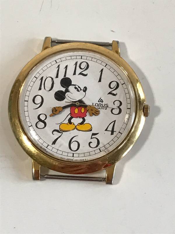 lot 3203 image: Lorus Quartz MICKEY MOUSE Watch Stainless Steel Back (old pawn shop stock)
