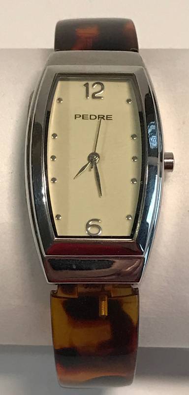 lot 3215 image: Pedre Designer Ladies Watch with Tortoise Band