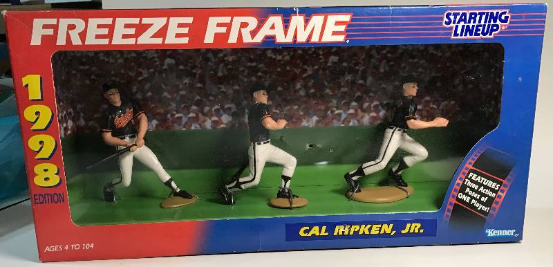 lot 3226 image: Starting Lineup 1998 Edition Cal Ripken, JR. Three Action Poses (in Original Retail Box)