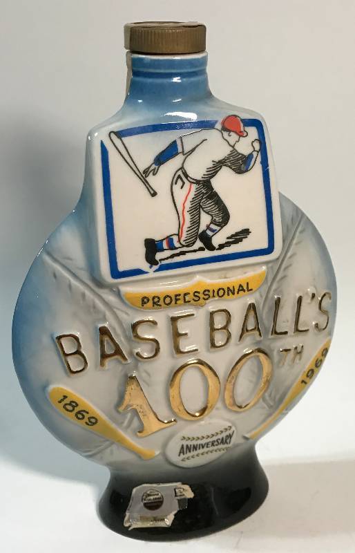 lot 3231 image: Professional Baseball Decanter 100 Years of baseball 1969 commemorative