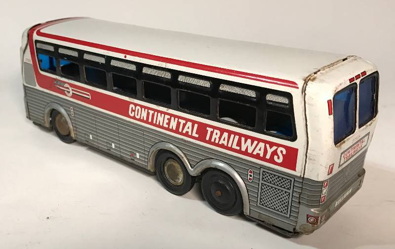 ブリキ　CONTINENTAL TRAILWAYS バスモデル 7