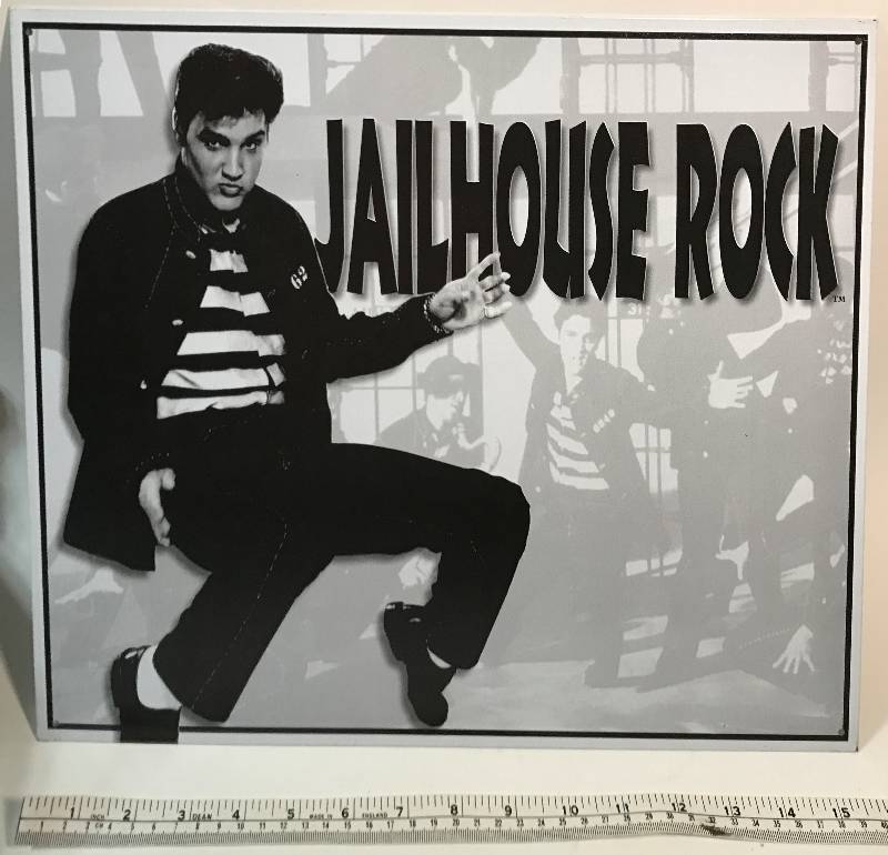 lot 3240 image: Metal Sign ELVIS Jail House Rock King of Rock n Roll Presley NICE