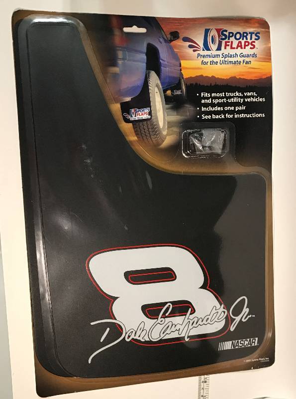 lot 3243 image: Mud Flaps Splash Guards DALE ERHARDT JR. #8 Sports Flaps NEW in package NASCAR