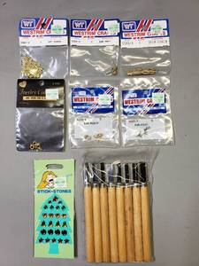 lot 137 image: Jewelry Craft Pieces, NEW Wood Carver Set, Gem Stickers