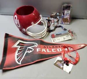 lot 149 image: OU, Falcons, Nascar Memorabilia