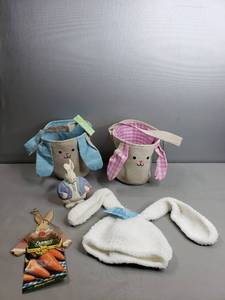 lot 38 image: NEW Easter Baskets, NEW Bunny Hats, Easter Decor
