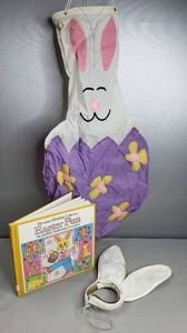 lot 48 image: Easter Wind Sock, Childrens Book & Bunny Ears