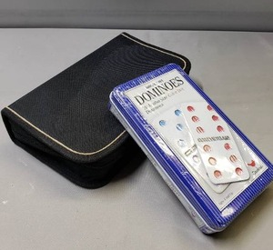 lot 184 image: NEW IN PACKAGE Dominoes & Poker Chips
