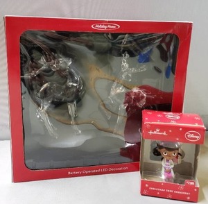 lot 218 image: NEW IN PACKAGE LED Reindeer & Hallmark Disney Doc McStuffins
