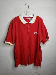 lot 4 image: NEW - NEVER USED Kansas City Chiefs ShirtPolo Size XL