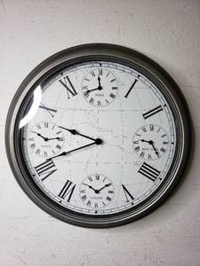 lot 17 image: 24 Wall Clock - Tokyo, London, New York, Paris Times