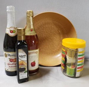 lot 34 image: Sewing Kit, 11.5 Ellinger Bowl, Unopened Ciders & Vinegar