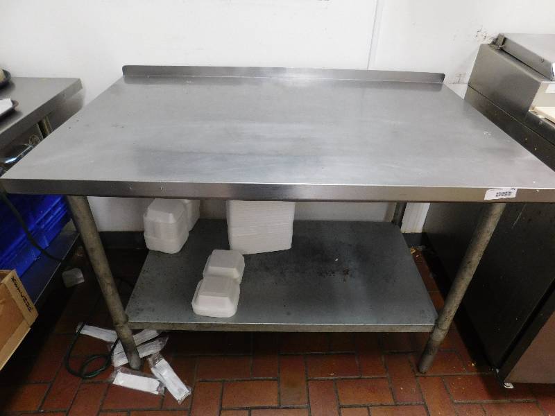 lot 791 image: 4 Foot Stainless Table