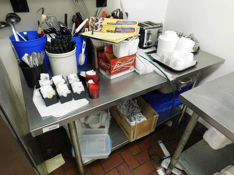 lot 792 image: 5 Foot All Stainless Table