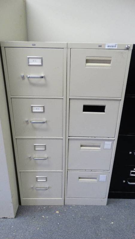 lot 383 image: 2 - 4 drawer filing cabinets.
