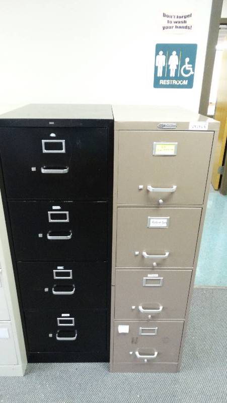 lot 384 image: 2 - 4 drawer filing cabinets.