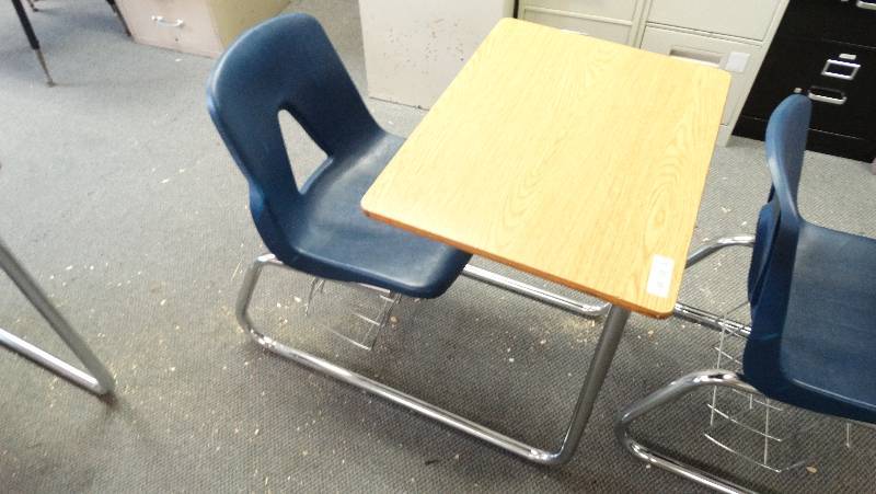 lot 393 image: Child desk wunder seat storage.