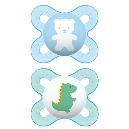 lot 19518 image: MAM Start Newborn Pacifier, 0-2 Months, Boy, 2 pack