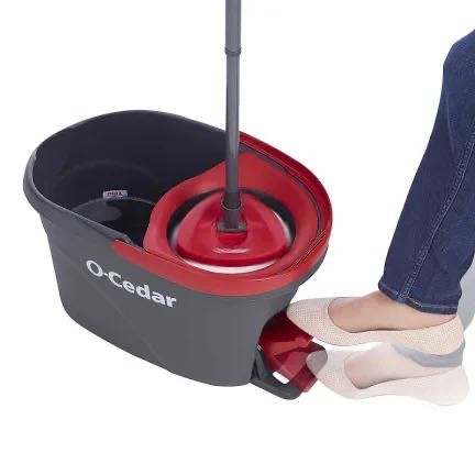 lot 18637 image: (No Mop)O-Cedar EasyWring Spin Mop, Bucket System