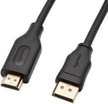 lot 18631 image: Amazon Basics DisplayPort Male to HDMI Male Uni-Directional Display Cable 4K30Hz,
