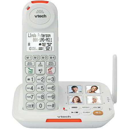 lot 20574 image: VTech VTSN5127 Amplified Cordless Answering System with Big Buttons & Display