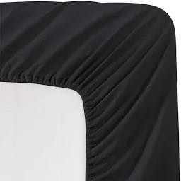 lot 20640 image: Black twin fitted sheet